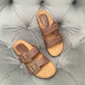 Cognac Soft Footbed Sandals